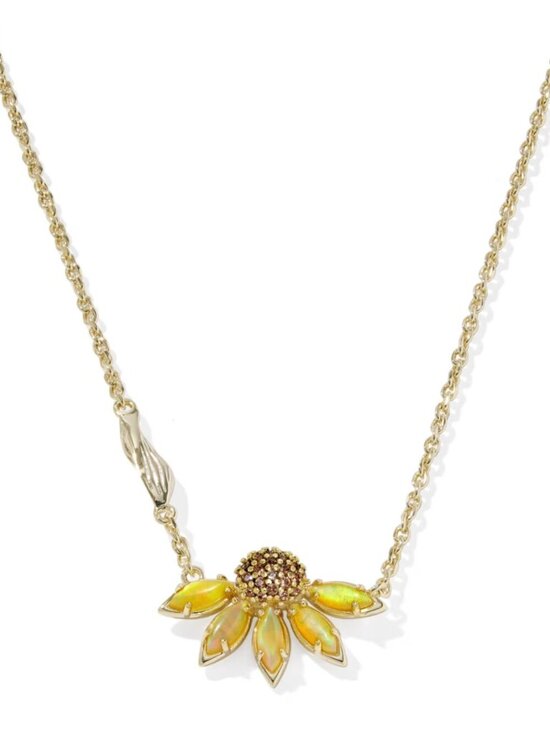 Kendra Scott Jewelry - Anya Flower Gold Short Pendant Necklace